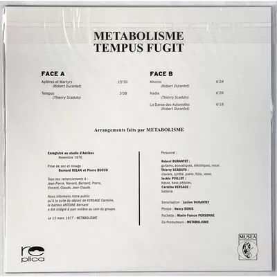 Metabolisme - Tempus Fugit LP RPC025