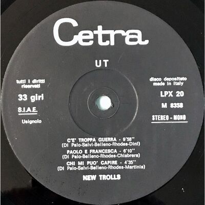 New Trolls - UT LP LPX 20