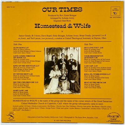 Homestead & Wolfe - Our Times LP ARLP 70-16F