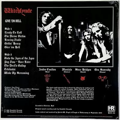 Witchfynde - Give 'Em Hell LP HRRLP 799 silver