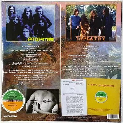 Satisfaction / Tapestry - British Progressive Rock BBC Live In Concert 1971 LP MV 1001