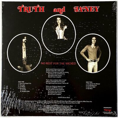 Truth And Janey - No Rest For The Wicked LP ROCK/LION030-V-1