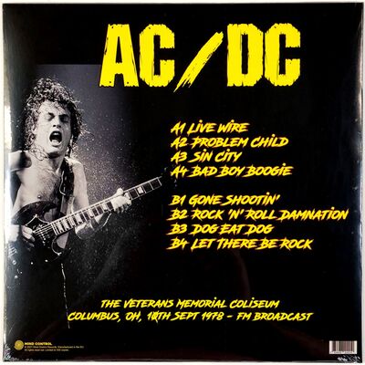 AC/DC - The Veterans Memorial Coliseum, Columbus, OH 1978 LP MIND797
