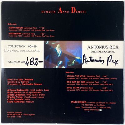 Antonius Rex - Anno Demoni LP AR LP 00-499