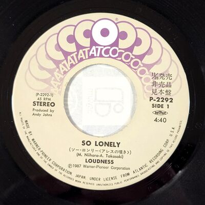 Loudness - So Lonely 7-Inch P-2292