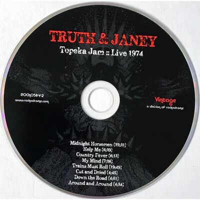 Truth And Janey - Topeka Jam CD ROCK058-V-2