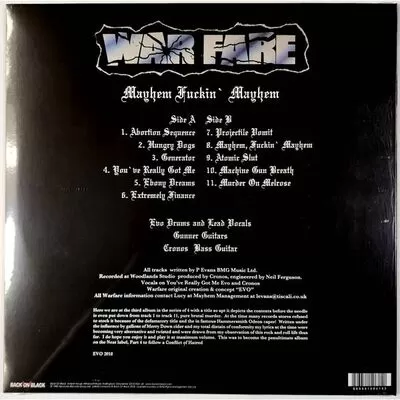 Warfare - Mayhem Fuckin' Mayhem LP BOBV476LP
